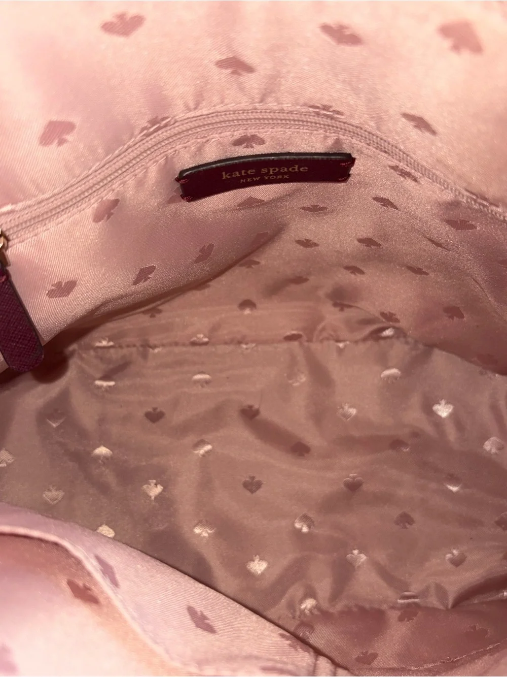 kate spade Two-Tone Pink and Burgundy Dome Satchel set with wallet